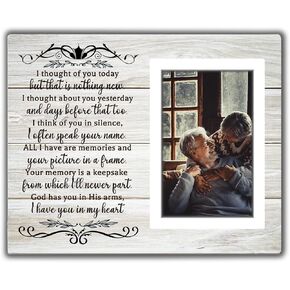 Memorial Gifts Picture Frame - Memory of Mother, Father, Grandma, Grandpa, Grandparents, Memorial, Remembrance Photo Frame for Loved One, Wall Table Picture Frames Sympathy Loss relative Gift