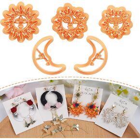 Puocaon Birth Flower Clay Cutters - 12 Pcs Birth Flower Clay Earring Cutters for Polymer Clay Jewelry Making, Birth Month Clay Cutters Botanical Floral Clay Cutters for Polymer Clay Earrings Making