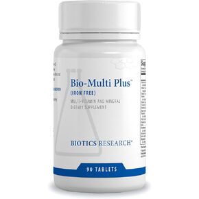 Biotics Research Bio Multi Plus Iron Free Multivitamin, Chelated Minerals, Iron Free, Emulsified Fat Soluble Vitamins, High antioxidants, SOD, Catalase 90 Tabs