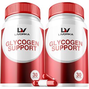 2 Pack - Glycogen Support, Glycogen Control Advanced Formula, Glycogen Capsules, Glycogen Fix with Powerful Ingredients, 30 Capsules Per Bottle for 60 Days