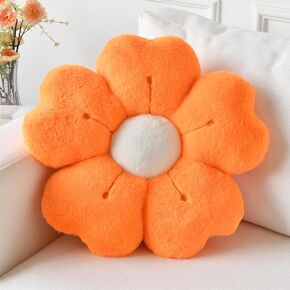 Flower Pillow, Flower Shaped Pillow Decorative Throw Pillows for Bed Couch, Cute Daisy Pillow Dorm Decor Floor Seating Cushion (Yellow, 15 Inches)