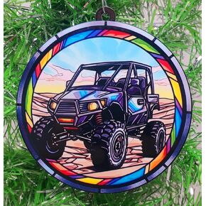 ATV Quad Light Utility Vehicle Side by Side UTV Christmas Ornament