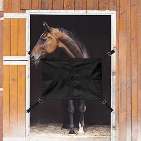 Asooll Horses Corner Feeder Deep Corner Hay Bag Goats Large Capacity Hay Feed Bags with Mesh Bottom and Snaps for Horse Trailer Stall,Black