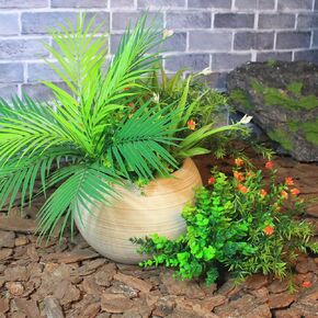 Artificial Ferns for Outdoors 12 Bundles Fake Plants Shrubs Filler Bulk Plastic Faux Flowers Outdoor Stems for Home Garden Patio Front Porch Windowsill Planter Greenery Decor