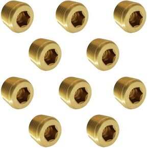 Brass Pipe Plug, 1/8" Male NPT, (10 Pack) in Kuwait