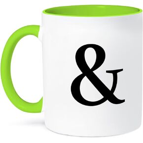 3dRose Ampersand Mug, 11 oz, Black
