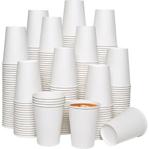 JOLLY CHEF 1000 Pack Disposable Paper Coffee Cups 16 oz, Hot Beverage Cups Paper Cups Water, White Drinking Cups, Ideal for Party, Office, Home, Travel and More