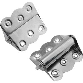 Spring Hinge, 2pcs Stainless Steel Butterfly Hinge, Silver, Brushed Finish, 2.7x2.4x1in, Model Number BSHINGE-69x61x26-2