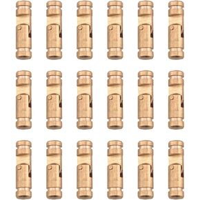 16PCS 4 x 15mm Copper Tone Cylindrical Hinge Hidden Concealed Cylinder Hinge