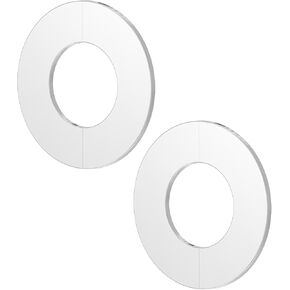 2Pcs Wall Split Flange, Fit 2.76"(70mm) Diameter Pipe Stainless Steel Round Escutcheon Plate Wall-mounted Water Pipe Cover Accessories, Sliver