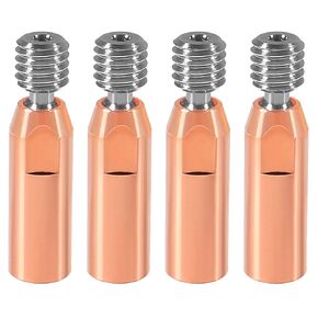 4Pcs Titanium Alloy V6 Heatbreak All Metal Heat Break Thread Throats for V6 Volcano Hotend Extruder Prusa I3 MK3/MK3S 1.75mm Filament