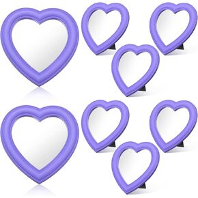 8 Pcs Spa Party Supplies 8 Heart Shaped Mirror Pink Mirror Spa Party Mirror for Sleepover Party Favors Makeup Mirror for Spa Party Sleepover Party Slumber Birthday Party Favor