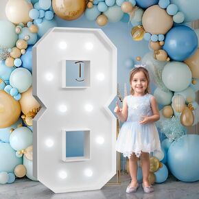 4FT Marquee Numbers, Marquee Light Up Numbers 1 With Cool Light, Large Numbers for 1st 21st Birthday Party Decorations, Anniversary Decor DIY Kit
