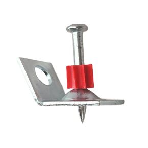 Powder Actuated Fasteners .300 Pins with accessory, 100pcs/pack (90° Angle Clip, 1-1/4")