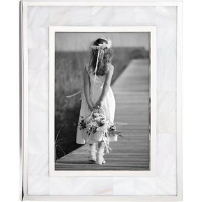 Reed & Barton Mother Pearl Frame, 5 x 7 Inch, Metallic