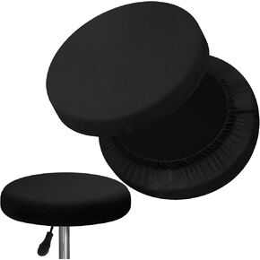 Cosmos 2 Pcs Round Stool Seat Cover Stretch Bar Stool Cover Stool Seat Slipcover Round Stool Cushion Cover Protector Non-Slip Barstool Cover Washable Replacement Chair Cover for 11 – 15 Inch Stool