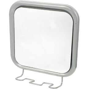 Fogless Shower Mirror with 4 Suctions - Anti-Fog Mirror for Shaving in Shower, Razor Holder Included, Ideal for Bathroom, Vanity, Bathtub