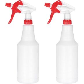 PATIKIL 750ml/24oz Plastic Spray Bottles, 2pcs Adjustable Nozzle Leak Proof Empty Water Mist Stream Sprayer for Cleaning Solutions Plants Hair, Red