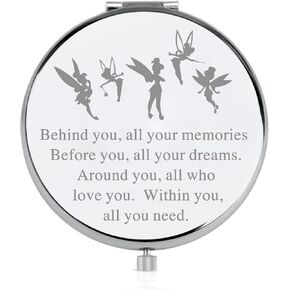 FEELMEM Princess Tinker Bell Inspired Gift Behind You All Your Memories Compact Makeup Mirror Gift
