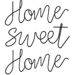 Home Sweet Home Sign-3D Word Art Home Sweet Home Wall Decor-Metal Home Sweet Home Decor for Home Living Room Bedroom Kitchen, Black