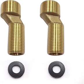 Airuida Solid Brass 3/4"Male × 1/2"Male thread Bend Angle Adapter Faucet Adapter 2 Pieces Included