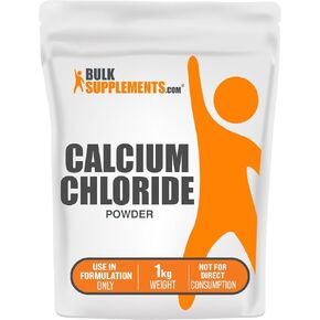 BulkSupplements.com Calcium Chloride Powder - Calcium Chloride Dihydrate, Food Grade Calcium Chloride, Calcium Supplement - Food Additive, Gluten Free, 1kg (2.2 lbs) (Pack of 1)