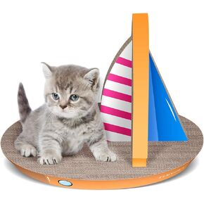 FluffyDream TV Cat Scratcher Cardboard Lounge Bed, Cat Scratching Board, Durable Board Pads Prevents Furniture Damage