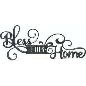 Bless This Home 3D Word Art Wood Cutout 8.5x20