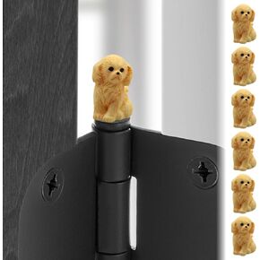 Door Hinge Heads Decorative Topper - Magnetic Hinge Head Dog Set of 6