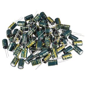 uxcell Aluminum Radial Electrolytic Capacitor Low ESR Green with 1500UF 16V 105 Celsius Life 3000H 10 x 17 mm High Ripple Current,Low Impedance 75pcs