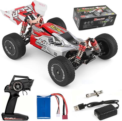 GoolRC Wltoys RC Car WLtoys 144001 4WD 2.4GHz RC Buggy Off-Road Drift Car with RTR Aluminum Alloy Chassis Fast RC Cars with 1 Batteries, Remote Control Car for Adults Kids (Green) in Saudi Arabia