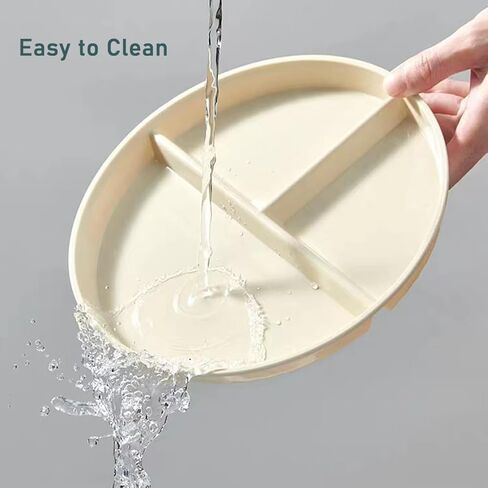 10 Inch Portion Control Divided Plates for Healthy Eating, 4PCS Unbreakable Wheat Straw Dinner Plate BPA Free, Plates for Kids Adults Picnic,Reusable Plates (4 PACK) in Saudi Arabia