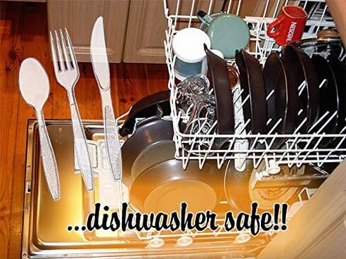 Disposable Cutlery set, Color: Clear, 360 Pieces, Heavy Duty Plastic Utensil Set, 180 Forks, 120 Spoons, 60 Knives. in Saudi Arabia