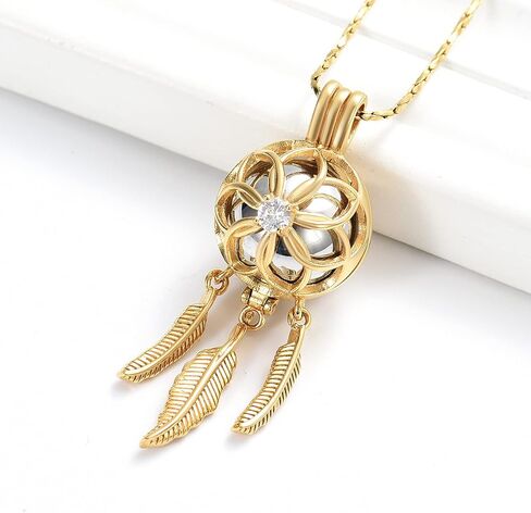 Imrsanl Dream Catcher Cremation Jewelry Urn Necklace for Ashes Flower with Feather Wings Ashes Pendant Necklace Cremation Keepsake Jewelry for Women Men Pet in Saudi Arabia