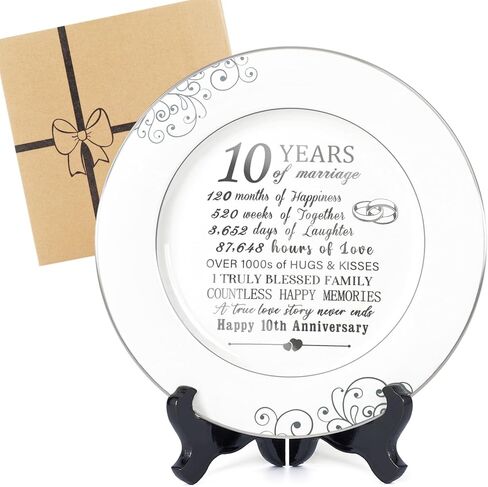 Urllinz Marriage Blessing Plate with 24k Gold Foil-Anniversary Wedding Gifts for Couples 2023 Home,Engagement Gift,Bridal Shower Gifts Christmas Birthday Gift for Wife Husband,Ceramic Plate 9 Inch in Saudi Arabia
