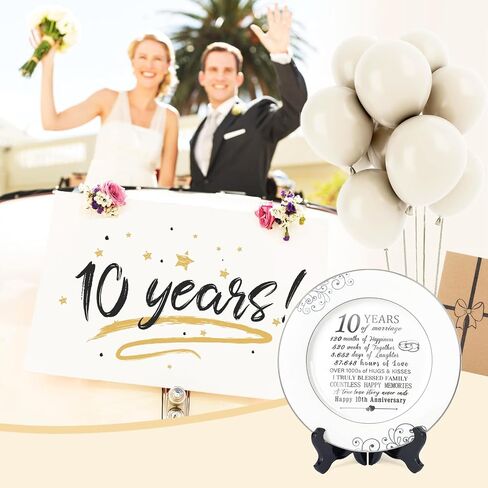 Urllinz Marriage Blessing Plate with 24k Gold Foil-Anniversary Wedding Gifts for Couples 2023 Home,Engagement Gift,Bridal Shower Gifts Christmas Birthday Gift for Wife Husband,Ceramic Plate 9 Inch in Saudi Arabia