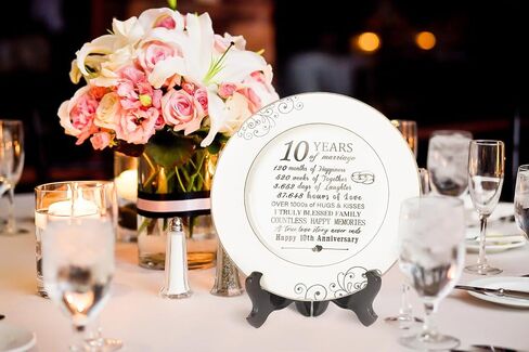 Urllinz Marriage Blessing Plate with 24k Gold Foil-Anniversary Wedding Gifts for Couples 2023 Home,Engagement Gift,Bridal Shower Gifts Christmas Birthday Gift for Wife Husband,Ceramic Plate 9 Inch in Saudi Arabia