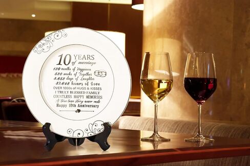 Urllinz Marriage Blessing Plate with 24k Gold Foil-Anniversary Wedding Gifts for Couples 2023 Home,Engagement Gift,Bridal Shower Gifts Christmas Birthday Gift for Wife Husband,Ceramic Plate 9 Inch in Saudi Arabia