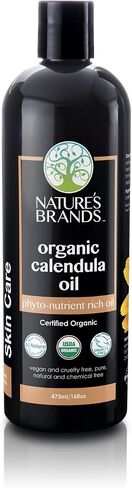 Nature's Brands Organic Calendula Carrier Oil by Herbal Choice Mari (2 Fl Oz Bottle) - No Toxic Synthetic Chemicals in Saudi Arabia