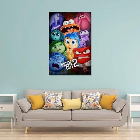 Generic فيلم الرسوم المتحركة داخل خارج 2 قماش المشارك الملصقات والمطبوعات قماش جدار الفن الملصقات Unframe-style 12x18inch(30x45cm) in Saudi Arabia