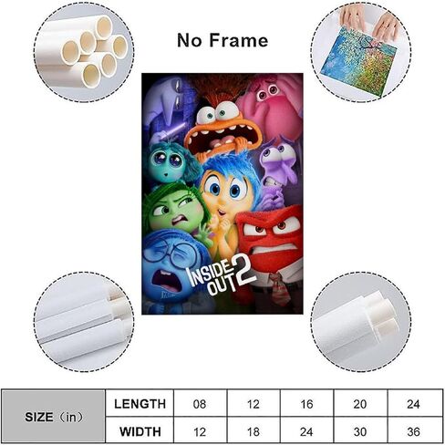 Generic فيلم الرسوم المتحركة داخل خارج 2 قماش المشارك الملصقات والمطبوعات قماش جدار الفن الملصقات Unframe-style 12x18inch(30x45cm) in Saudi Arabia