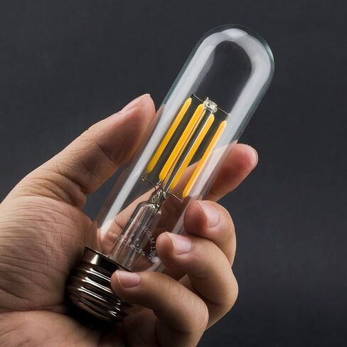 Leadleds 4W لمبة LED أنبوبية Edison Style COB LED لمبة الشعيرة T10، غير قابلة للتعتيم E26 مصباح قاعدة متوسط ​​40 وات لمبة متوهجة تعادل 2700K أبيض دافئ أنيق، 3 عبوات in Saudi Arabia
