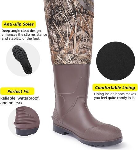 حذاء وادرز للرجال من دراي كود، مصنوع من النيوبرين المقاوم للماء ومناسب لصيد البط وصيد الاسماك in Kuwait