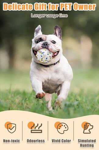 Moonorange Upgrade Dog Balls for Aggressive Chewers, Indestructible Dog Tennis Balls, Durable Bouncy Dog Toy Balls, Dog Balls for Teething, Interactive Dog Toys for Fetch Game (4 Large Balls) in Saudi Arabia
