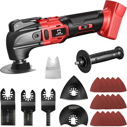 Cordless Oscillating Tool for Dewalt 20V Battery, Brushless-Motor Tool with Auxiliary Handle, 6 Variable Speed Oscillating Multi-Tool for Scraping, Sanding,Cutting Wood(Battery Not Included) in Saudi Arabia
