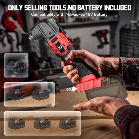 Cordless Oscillating Tool for Dewalt 20V Battery, Brushless-Motor Tool with Auxiliary Handle, 6 Variable Speed Oscillating Multi-Tool for Scraping, Sanding,Cutting Wood(Battery Not Included) in Saudi Arabia