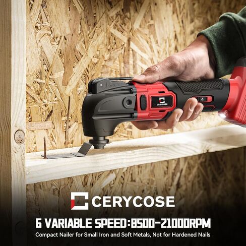 Cordless Oscillating Tool for Dewalt 20V Battery, Brushless-Motor Tool with Auxiliary Handle, 6 Variable Speed Oscillating Multi-Tool for Scraping, Sanding,Cutting Wood(Battery Not Included) in Saudi Arabia