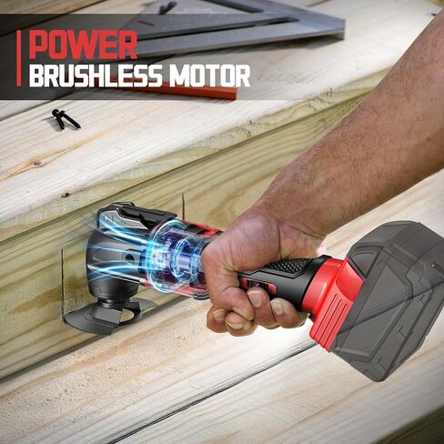 Cordless Oscillating Tool for Dewalt 20V Battery, Brushless-Motor Tool with Auxiliary Handle, 6 Variable Speed Oscillating Multi-Tool for Scraping, Sanding,Cutting Wood(Battery Not Included) in Saudi Arabia