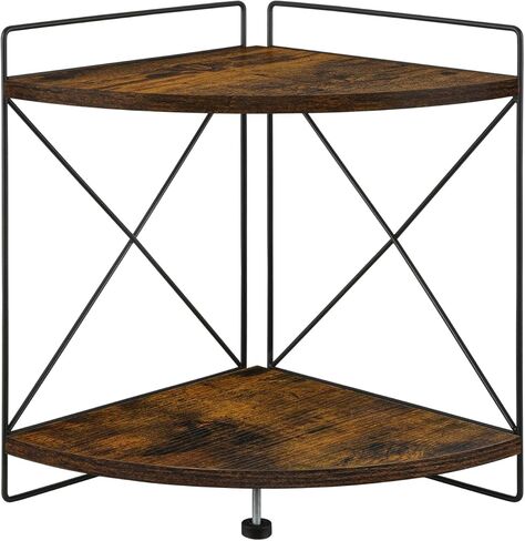 رف زاوية لعداد المطبخ من YINMIT، منظم لعداد الحمام بطبقتين، رف مكتب خشبي، رف زاوية مثالي للحمام والمطبخ (ريفي) in Kuwait