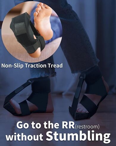 Breathable Plantar Fasciitis Night Splint with Wedge for Sleeping, Adjustable Brace for Foot Drop, Achilles Tendonitis and Heel Pain, Comfortable Arch Support Sock for Women/ Men, One Size Fits Most in Saudi Arabia